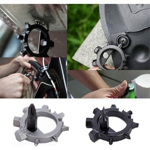 EDC Stainless Steel Multi Tools Bicycle Bike Repair Screwdriver Opener Keychain Freezing Rain