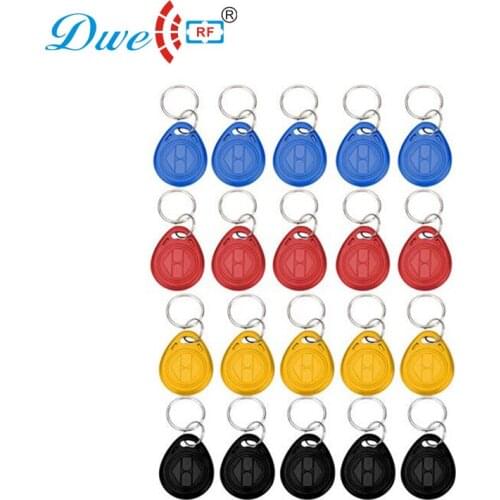 DWE CC RF access control card duplicator key 125khz water proof rfid tag duplicator keyfobs writable key fobs