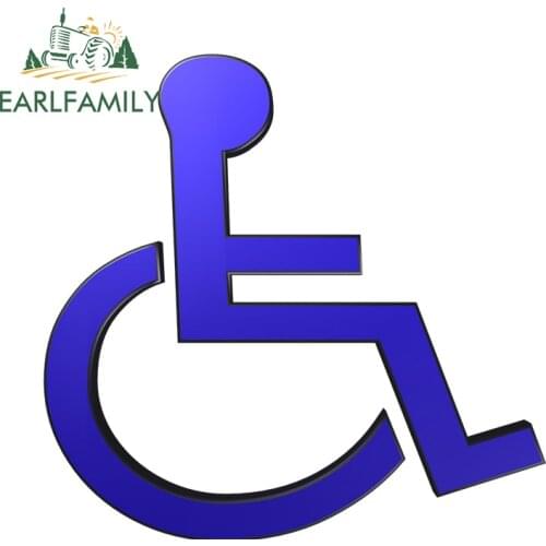 EARLFAMILY 13cm x12.6cm for Disabled Sign RV Decal and Car Sticker Surfboard Motorcycle Scratch-Proof Waterproof Vinyl Car Wrap