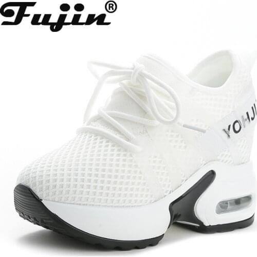 Fujin Wedge Boots Summer Sandals Shoes Boots Platform Wedge Heel Air Mesh Sock for Women Female Summer Sneakers Zapatos De Mujer
