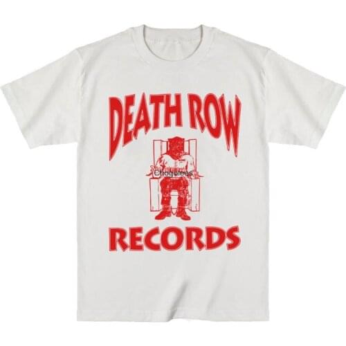 DEATH ROW Tshirt Mens Rap Tee Womens T Shirt2Pac T shirt Top Tshirts Shirt T shirts Vintage Hip Hop Tshirts 90s Rap Music Tee