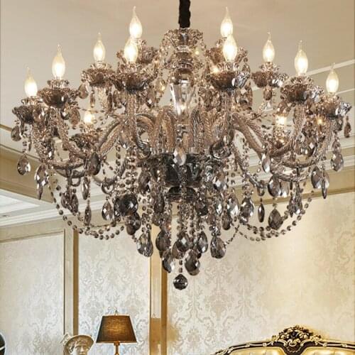 European style crystal chandelier living room lamp light luxury atmosphere bedroom dining room lamp simple modern villa lighting