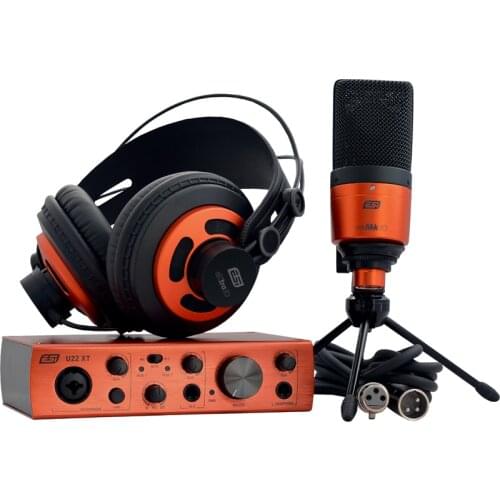 ESI U22 XT cosMik Set Studio Recording Bundle U22 XT USB Sound Card eXtra 10 monitoring headphones cosMik 10 studio Microphone