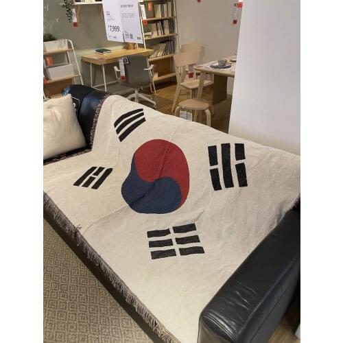 Korea Flag Sofa Cover Throw Blanket Office Shawl Blanket Air Conditioning Blankets Muli-Function Tapestry Blanket