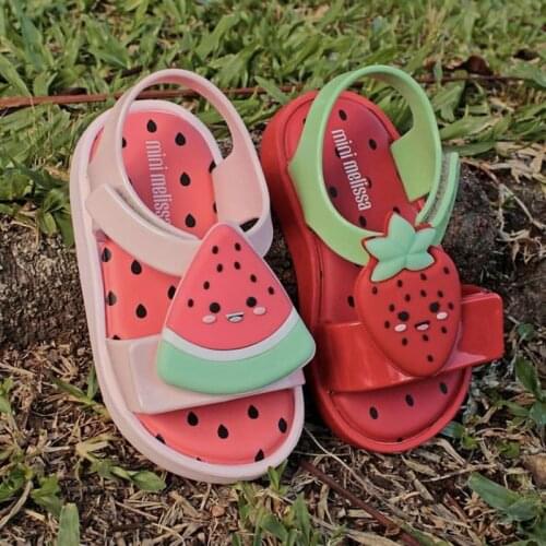 2021 Newest Kids Summer Jelly Sandals Children Fashion Watermelon Straberry Pinapple Avocado jelly Princess Beach Shoes HMI042