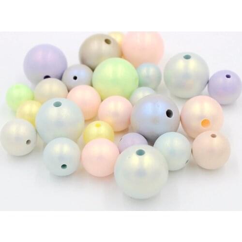 New Pick 6,8,10,12 Round Multi Imitation Pearls Beads Frosted Beads Crafts Decoration For DIY Bracelets Necklaces Jewelry Making
