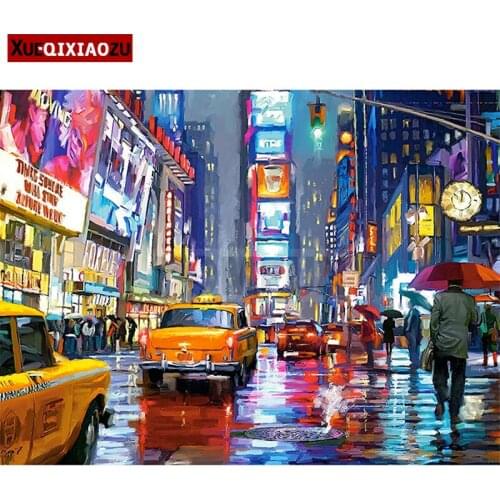 Full Square/Round Diamond Embroidery Paintings City Street Landscape Cross Stitch Kit 5D Diy Mosaic Home Decoration Holiday Gift