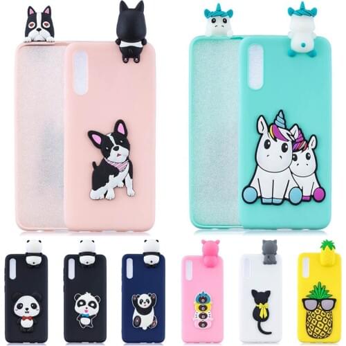 3D Relief Silicon Phone Case For Samsung Galaxy A70 A40 Cute Soft Unicorn panda bear TPU Cases For Samsung A50 A30 A10 Cover