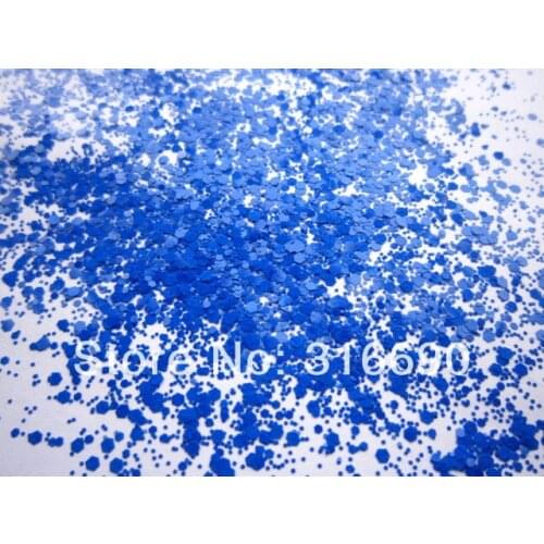 Blue Solvent Resistant Glitter Mix for nail art,DIY nail polish