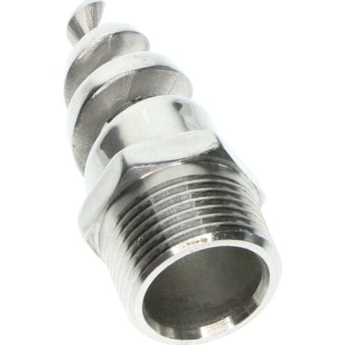 1/4BSP Male Thread Stainless Steel Spiral Cone Atomized Nozzle Spray Silver