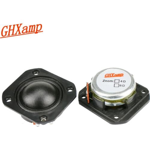 GHXAMP 1.25 inch Tweeter Speaker 35mm Square Treble 6 ohm 50W Neodymium Dome Silk Film For 2 Way Speaker DIY Car Audio 2PCS