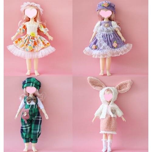 BJD SKirt Clothes With Hat 1/6 BJD SD Dress Beautiful Doll Outfit Clothing Accessories For 30cm Yosd Ai Body 12Inch luodolls