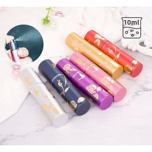 10ml Perfume Bottle Empty Refillable Bottle Portable Mini Travel Size Cosmetics Container Perfume Lotion Spray Atomizer
