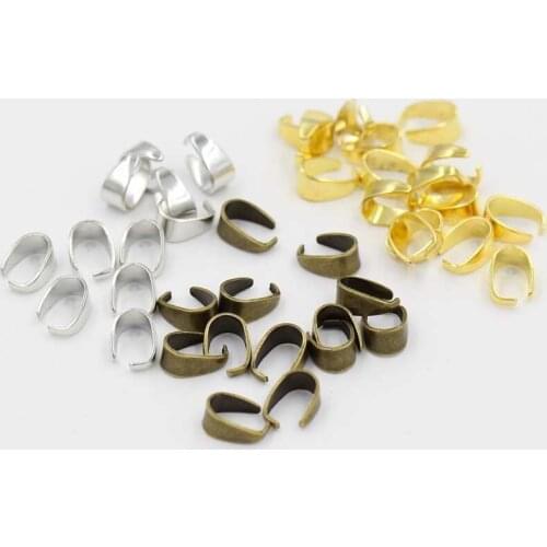 100 pieces/pack) DIY Necklace Pendants Clasps accessories Seeds-shape bails