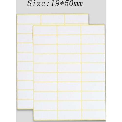 19x50mm Stationery Label/Sticker White Label Write Name Sticker Blank Price Label Child School Stickers 15 Sheets/Pack