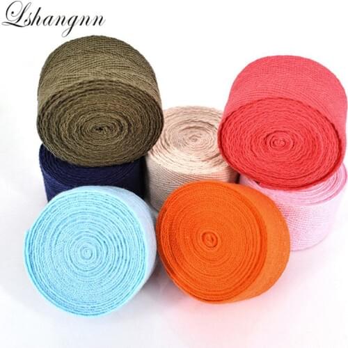 30MM Width 100% Cotton Belt Strong Herringbone Tape Package Cotton Ribbon 50 yards For Handmade Diy Cloth Accessories 34 Colours