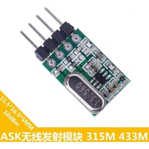 315m | 433M | ASK Wireless Transmitter Module | PLL Frequency Stabilization | OOK | Wireless Doorbell | 1.8-3.6V | 10mW
