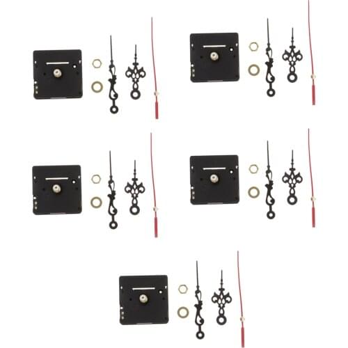 5 pieces Repair/Replacements Accessories/Clock Movement Mechanism Motor Long Flowered Hands For 24hr DialsLong Shaft 2.1cm