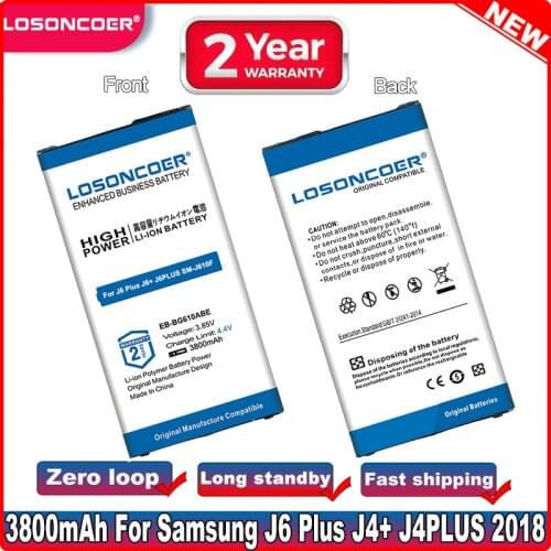3700mAh EB-BG610ABE Battery For Samsung Galaxy J6 Plus J6+ J6PLUS SM-J610F / J4+ J4PLUS 2018 SM-J415 / J4 Core J410 ON7 2016