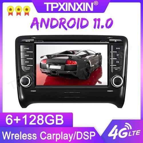 Android11 6+128GB PX6 For AUDI TT 2006-2012 Car GPS Player Navigation Audio Radio GPS Navigation Head Unit Auto Stereo