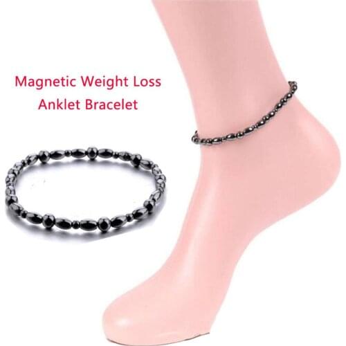 Weight Loss Effective Magnetic Anklet Bracelet Black Gallstone Slimming Stimulating Acupoints Therapy Fat Burning Health Care