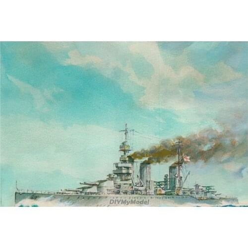 DIYMyModeI British lion class battle cruiser 1:250 DIY Handcraft Paper Model Kit Handmade Toy Puzzles Gift Movie prop