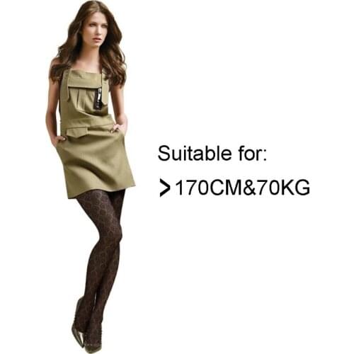 Women Autumn High Waist 280D Thick Silky Stockings Control Top Vintage Jacquard Pattern Tights Sexy Fake Stockings Tattoo Leggin