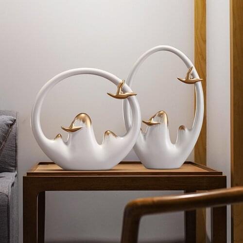 European Rockery Ceramic Accessories Home Livingroom Desktop Figurines Crafts Hotel Coffee Table Furnishing Decoration Ornaments