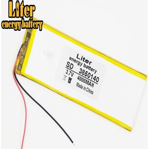 3.7V 4000mAH 3850140 PLIB polymer lithium ion battery Li-ion battery for mp3 mp4 8 inch 9inch