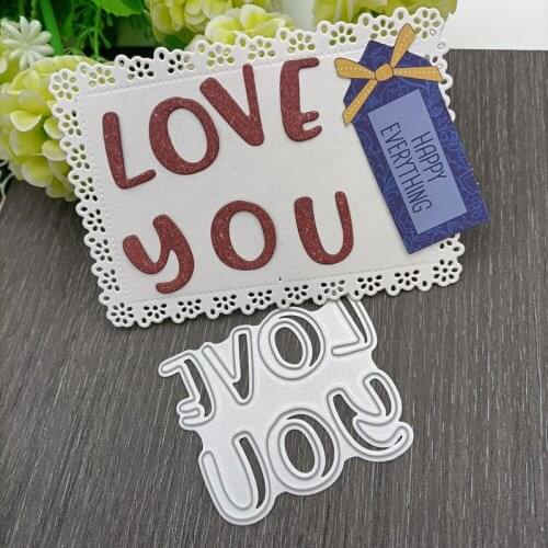 English Words Love You Wedding Metal Cutting Dies 2021 For Scrapbooking DIY Paper/photo Cards New Design Cutting Dies Craft