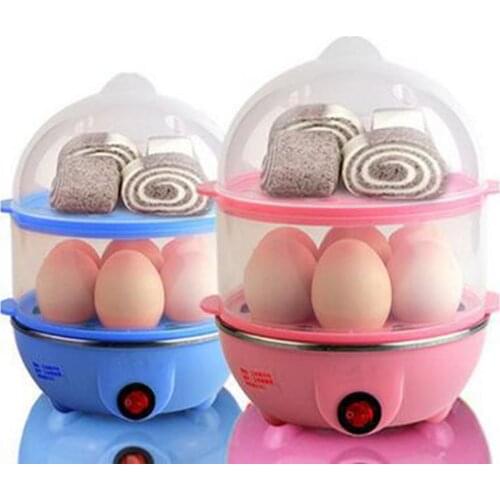 Multifunctional Double Layers Electric Smart Egg Boiler Cooker Household Kitchen Cooking Tool Utensil Egg Steamer Poacher