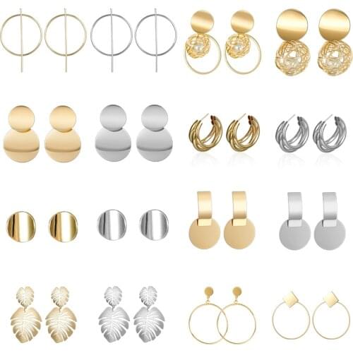 Fashion Statement Earrings 2020 Large Geometric Round Earrings for Women Hanging Dangle Earrings Modern Female Earrings Jewelry