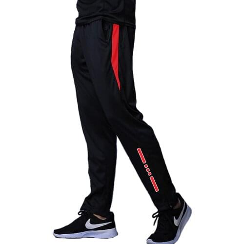 Men Running Trousers New Jogging Pants Breathable Sport Sweatpants Zip Pocket Training Pants Gym Workout Pants Athletic Soccer
