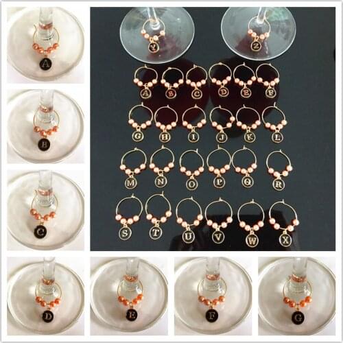 Set of 26pcs New Fashion Design Wine Glass Charms Rings Marker Christmas Party Bar Table Wine Glass Decorations Rings