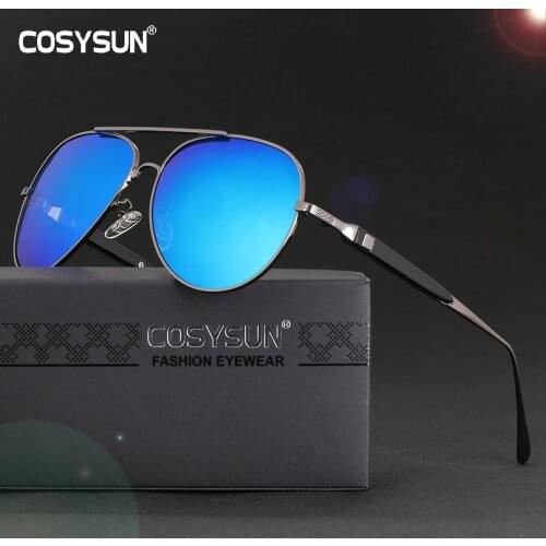 2021 New Fashion Sunglasses Pilot Driving Sunglasses Brand Men UV400 Polarized Square Metal Frame Male Sun Glasses CS0908