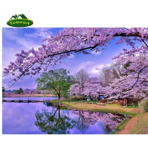 NEW 5D DIY Diamond Painting Purple Flower Tree Full Drill Home Decor Cross Stitch Mosaic Kits Diamond Embroidery Crystals Crafts