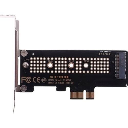 NVMe PCIe M.2 NGFF SSD to PCIe x1 adapter card PCIe x1 to M.2 card with bracket Hot sale