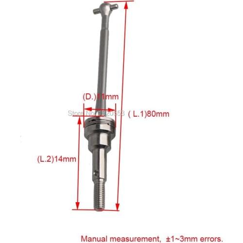 Original 12428-0090 Metal Front Drive Shaft CVD Accessory Parts For WLtoys 12423 12428 1/12 RC Car