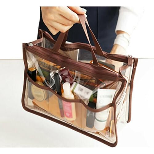 Clear Women Tote Bag PVC Transparent Shopping Bag Shoulder Handbag Women Tote Travel Bags Environmentally Storage Bags