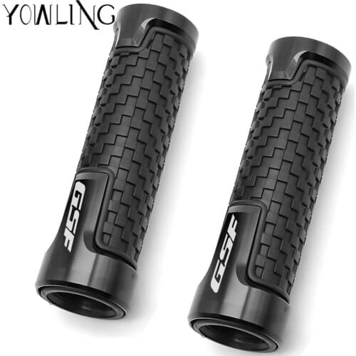 FOR Suzuki GSF GSF650 GSF1200 GSF1250 600S GSF650N Bandit 7/8" Motorcycle CNC Rubber Handlebar Hand Grips Bar End Gel Grip