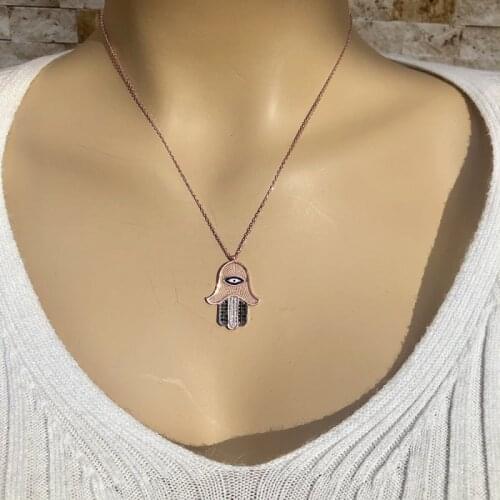 Hand 925 Sterling Silver Necklace Women Girls Gift Jewelry Accessories Fashion Handmade Elegant Chain