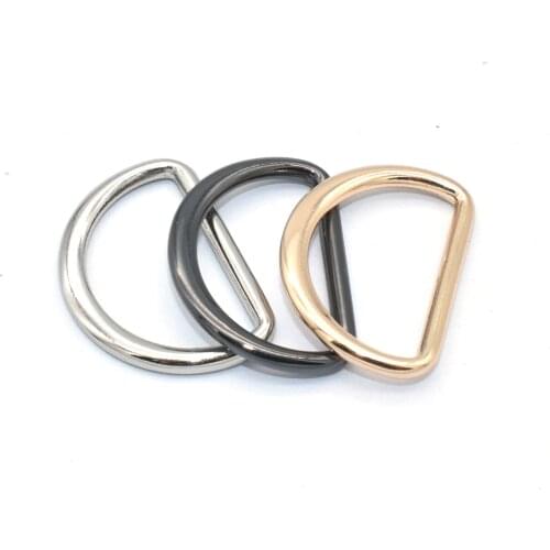 15mm D Buckle Silver/Gunmetal D Ring Zinc Alloy Buckle D Clasp DIY Charm Jewelry Leather Accessories Belt Purse Handbag Hardware