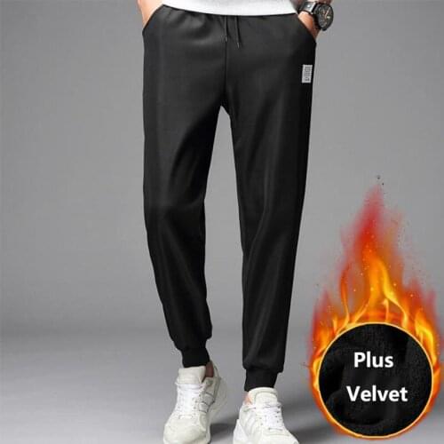 5XL Men Outdoor Winter Fleece Large Size Pants Thicken Thermal Breathable Elastic Waist Pants Climbing Camping Sports Trousers