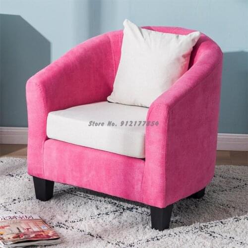 European-style fabric single sofa coffee shop hotel restaurant guest room nail shop small apartment sofa home balcony chair