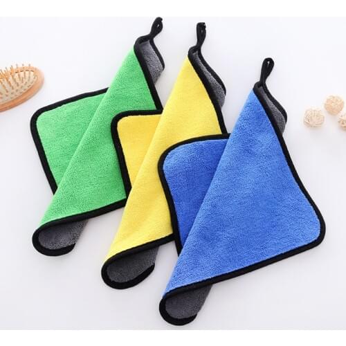 Thicken 30*30CM Car Wash Microfiber Towel Car Care Polishing Wash Towels Plush Thick Fiber Car Cleaning Cloth Car Wash Tool