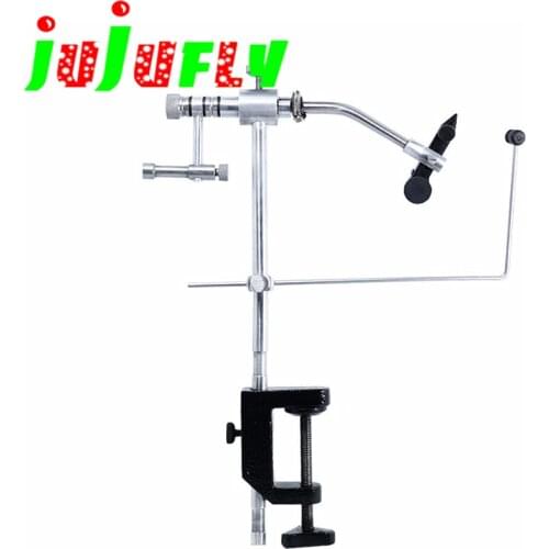 Premium 360degree rotary fly tying vise with dual bearing rotary actuator&harden steel jaws practical fly fishing tying vise