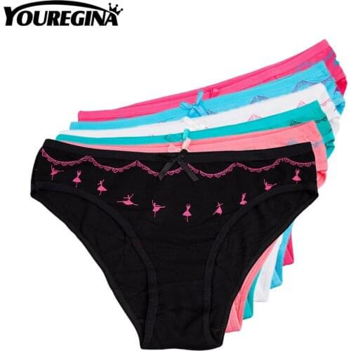 YOUREGINA Woman Cotton Briefs Sexy Panties Underwear Panties Panty Shorts Lingerie Intimates Comfortable Breathable 6pcs/lot