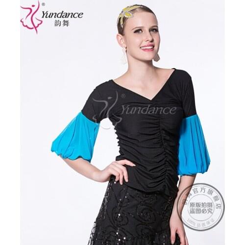 Customized Lady Latin Dancing Shirt Modern Dance Costume Waltz Valse Tango Galop Fox Trot Social Dance Suit B-2691