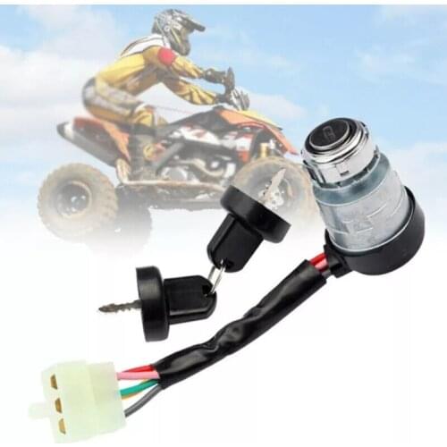 1PC Scooter 5 Wire Ignition Key Switch Lock For 4 Stroke 50cc - 125cc Engine Go Kart Iron Head Waterproof