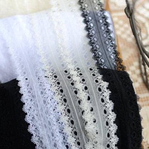 10meters/lot 3.5cm Double Side Thin Polyester Lace Hollow Lace Trims Wedding Material X720